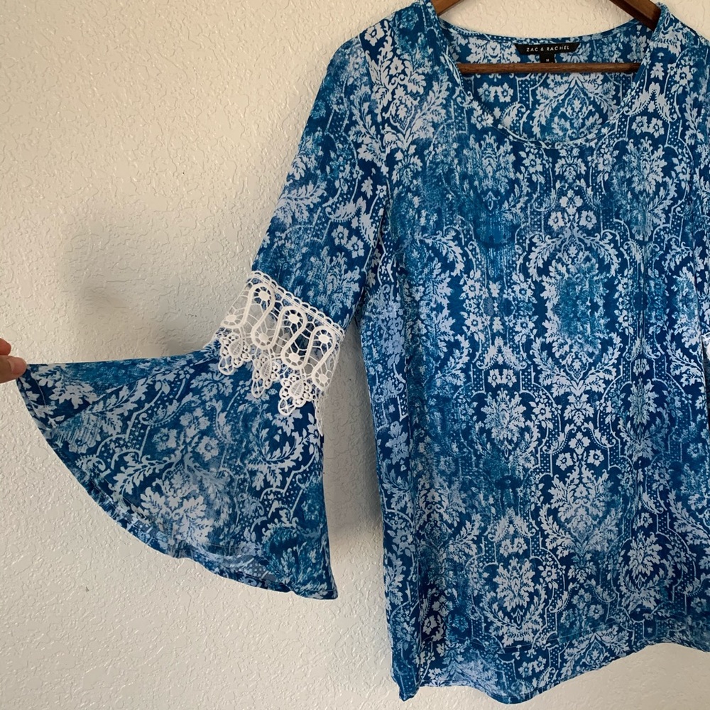 ZAC & RACHAEL bell sleeve lace top size M - Picture 4 of 15